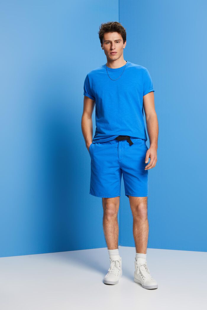 Tričko z bavlněného žerzeje, BRIGHT BLUE, detail image number 4