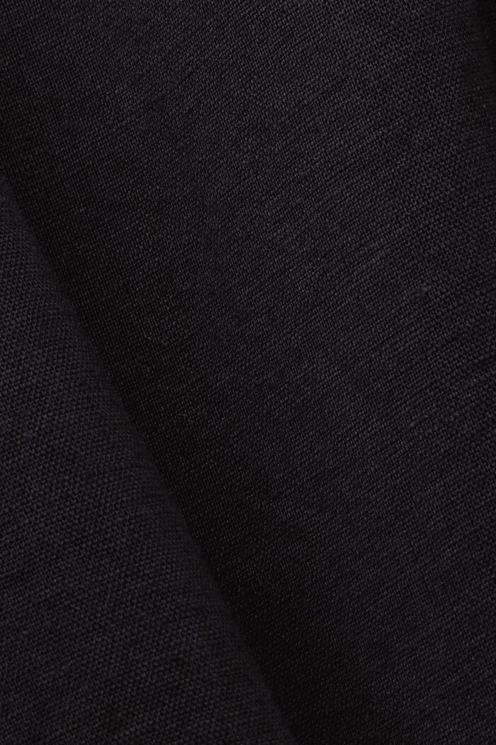 Mini šaty, směs s bavlnou a se lnem, BLACK, detail image number 5