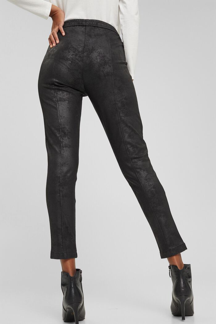 Sportovní kalhoty v motorkářském stylu, s povrchovou úpravou, BLACK, detail image number 6