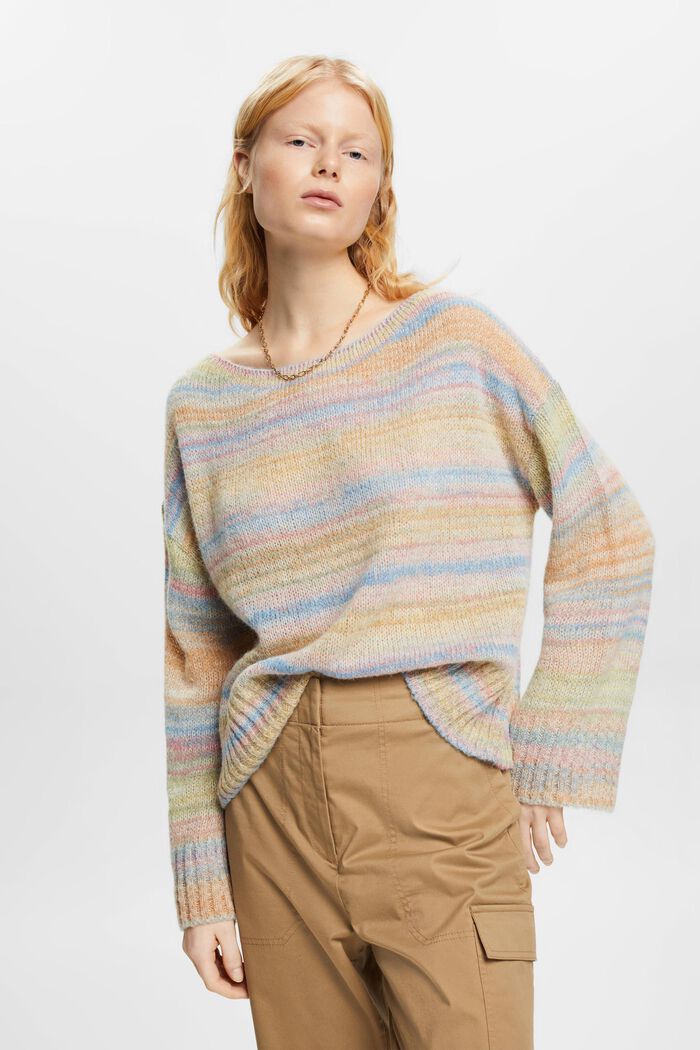Pletený pulovr s alpakou, LAVENDER, detail image number 0