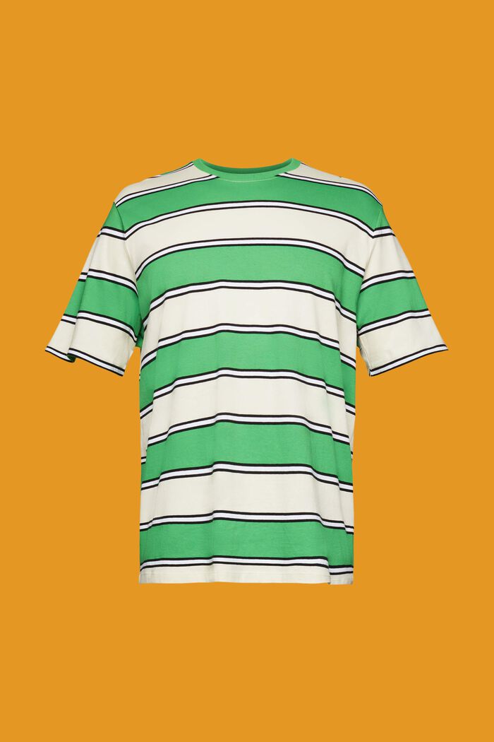 Proužkované tričko z udržitelné bavlny, GREEN, detail image number 6