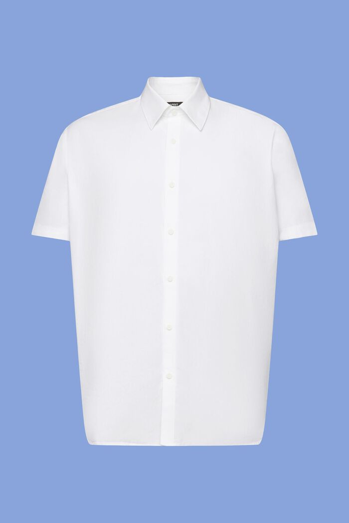 Košile s propínacím límcem a krátkým rukávem, WHITE, detail image number 6