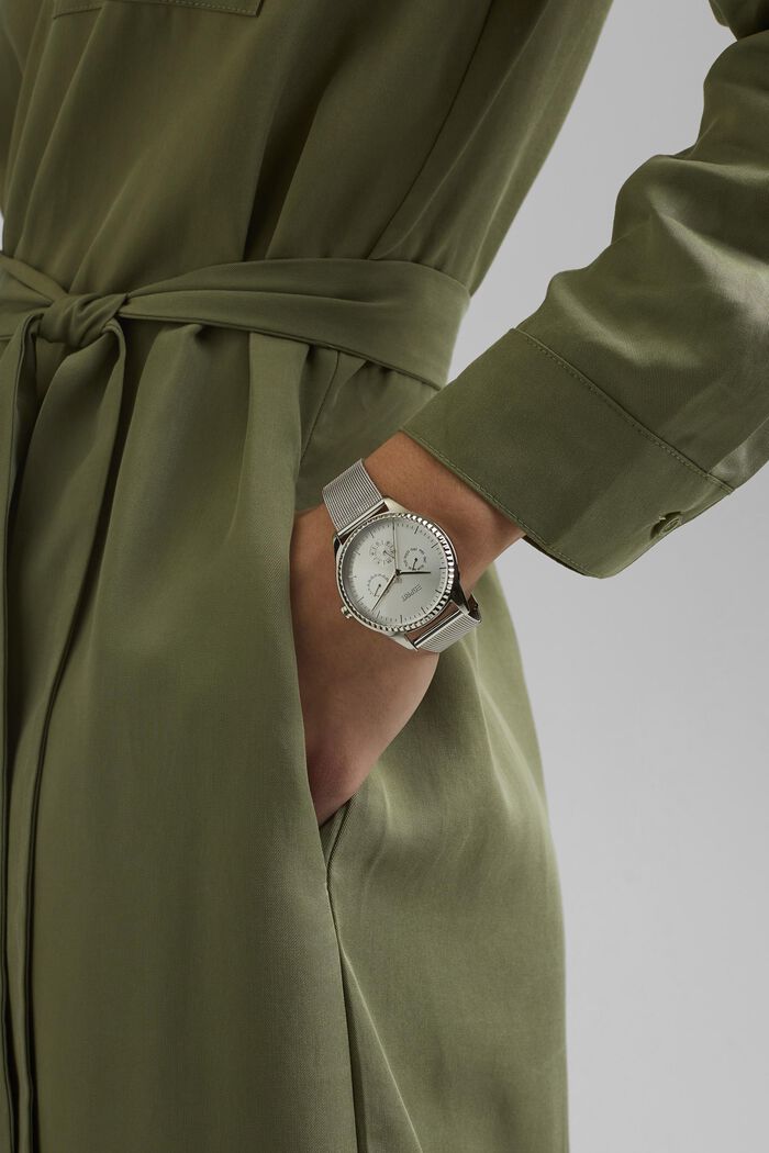 Multifunkční hodinky s milánským náramkem, SILVER, detail image number 2