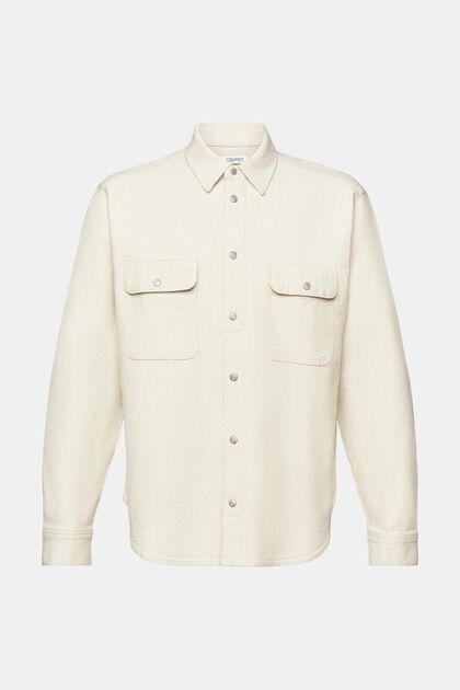 Košilová bunda s dlouhým rukávem, utility styl