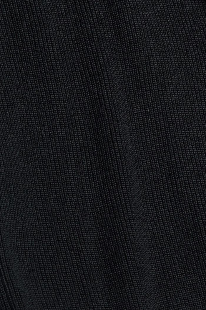 Kardigan ve vzhledu polokošile, 100% bavlna, BLACK, detail image number 4