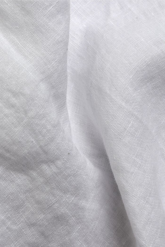 Košile s propínacím límečkem, 100% len, WHITE, detail image number 4