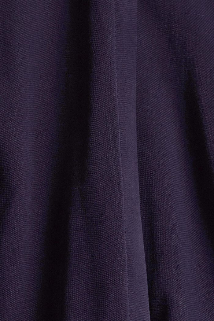Midi šaty s knoflíkovou lištou, z vláken LENZING™ ECOVERO™, NAVY, detail image number 4