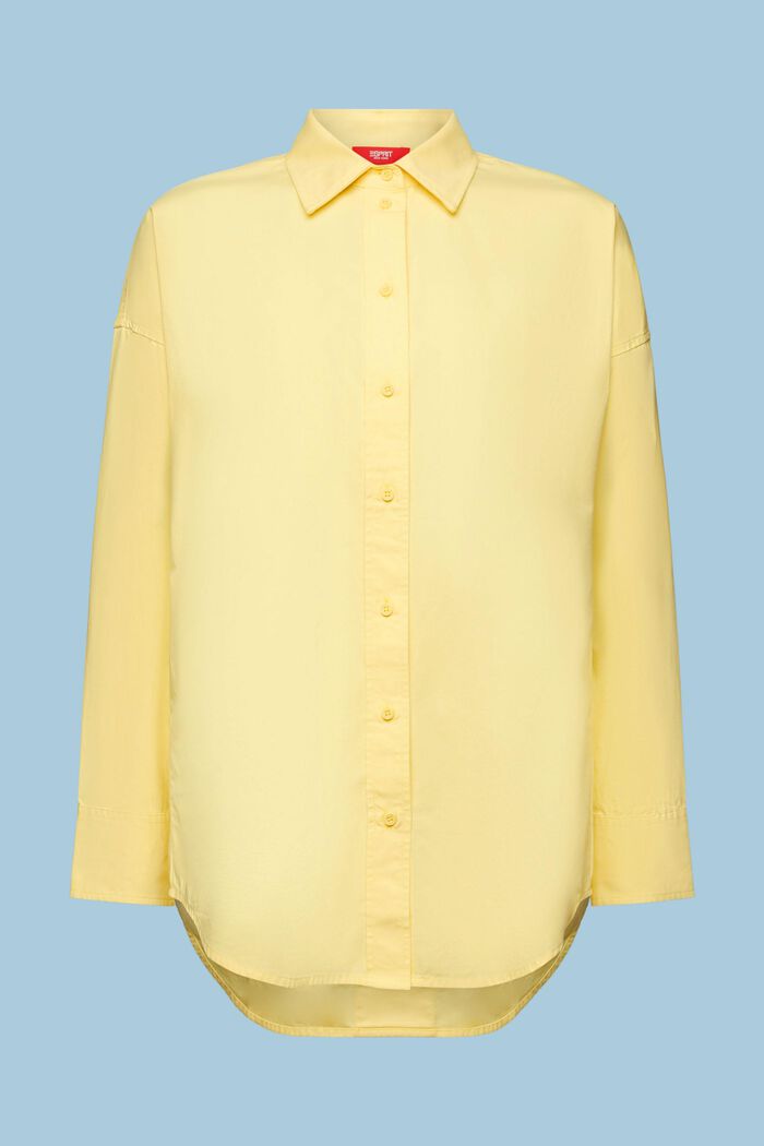 Košile z bavlněného popelínu, PASTEL YELLOW, detail image number 6