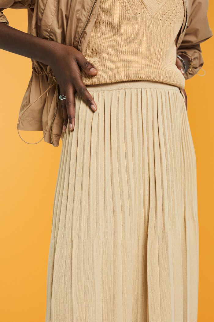 Plisovaná midi sukně, LIGHT BEIGE, detail image number 2