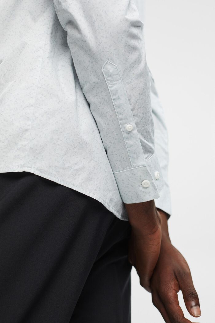 Vzorovaná bavlněná košile Slim Fit, WHITE, detail image number 4