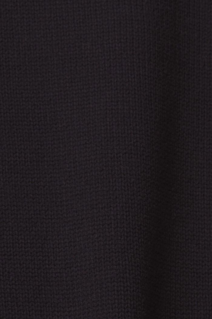 Pletený pulovr s nízkým rolákem, BLACK, detail image number 1