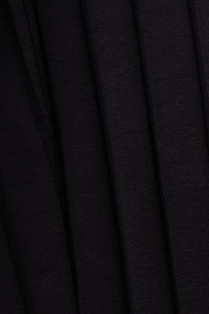 Rozšířené kalhoty z žebrového žerzeje, BLACK, detail image number 4