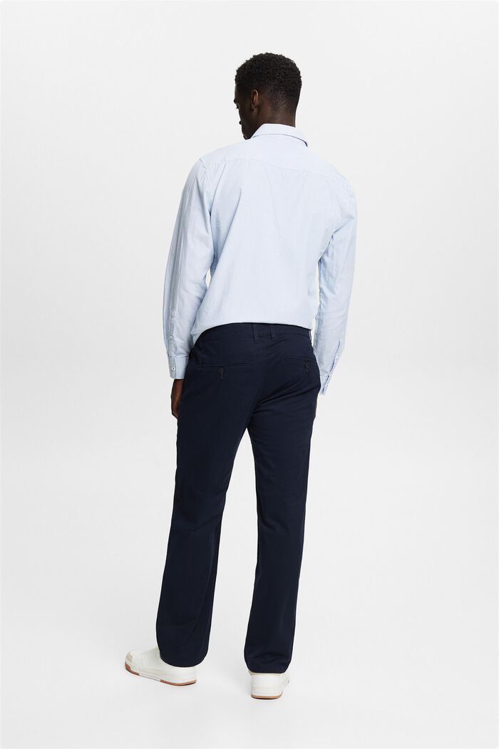 Rovné kalhoty chino z bio bavlny, NAVY, detail image number 2