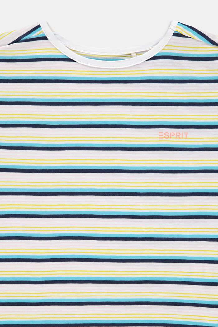 Tričko s pruhy, 100% bavlna, PETROL BLUE, detail image number 2