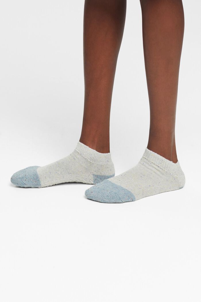 Protiskluzové krátké ponožky, směs s vlnou, CLOUD MELANGE, detail image number 2