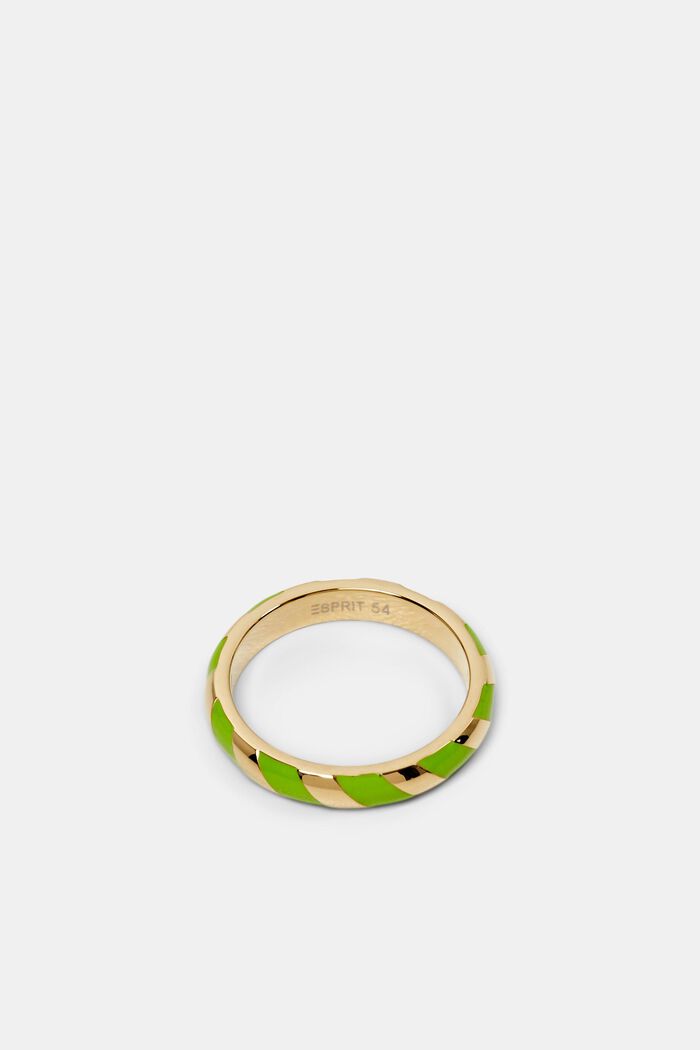 Dvoubarevný prsten z nerezové oceli, LIGHT GREEN, detail image number 0