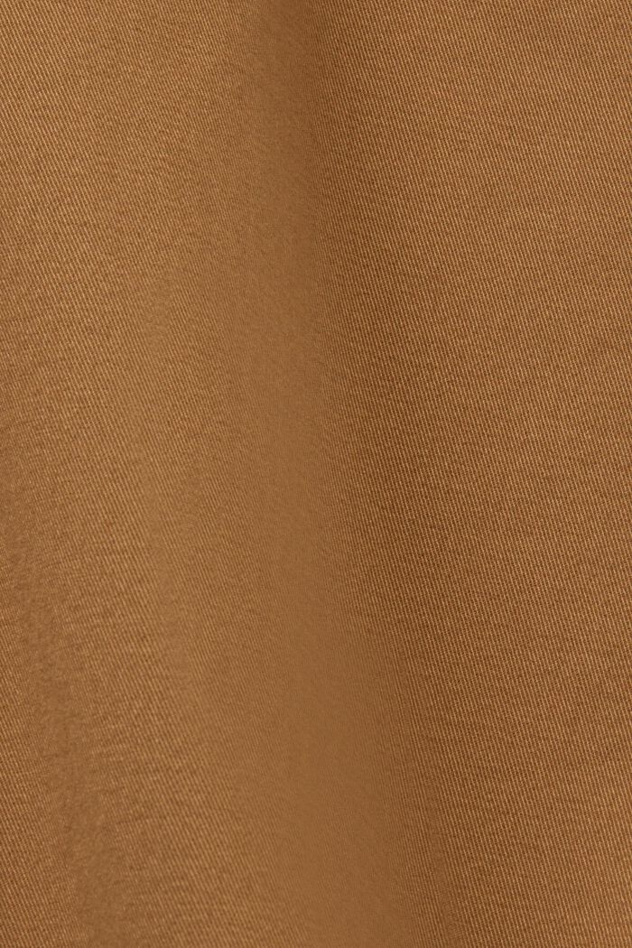 Kalhoty chino, bavlněný kepr, rovný střih, CAMEL, detail image number 6