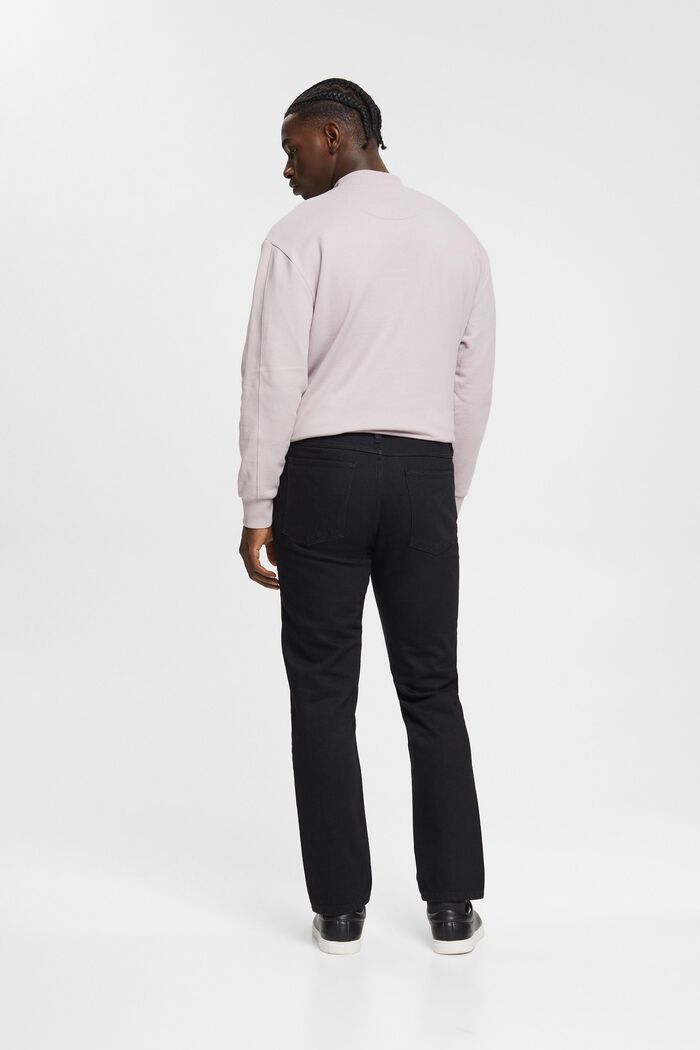 Džíny s rovnými nohavicemi, z udržitelné bavlny, BLACK DARK WASHED, detail image number 3
