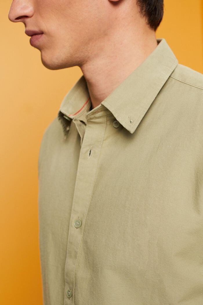 Bavlněná košile s propínacím límcem, LIGHT GREEN, detail image number 2