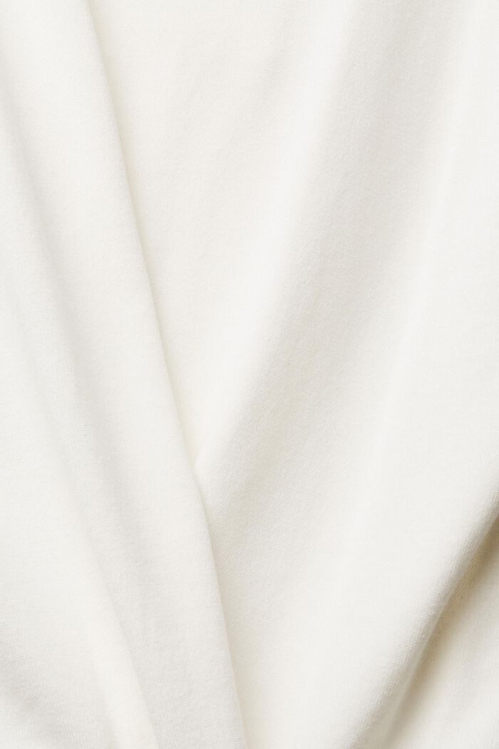 Pulovr s krátkým rukávem a polokošilovým límcem, OFF WHITE, detail image number 1
