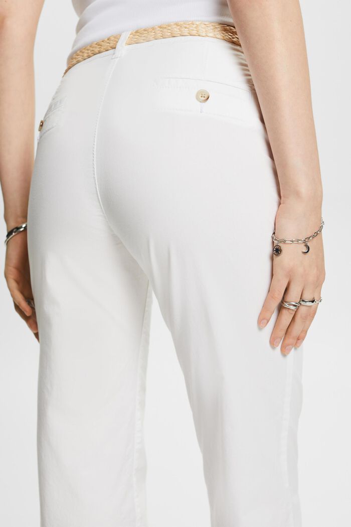 Chino kalhoty s páskem, WHITE, detail image number 4