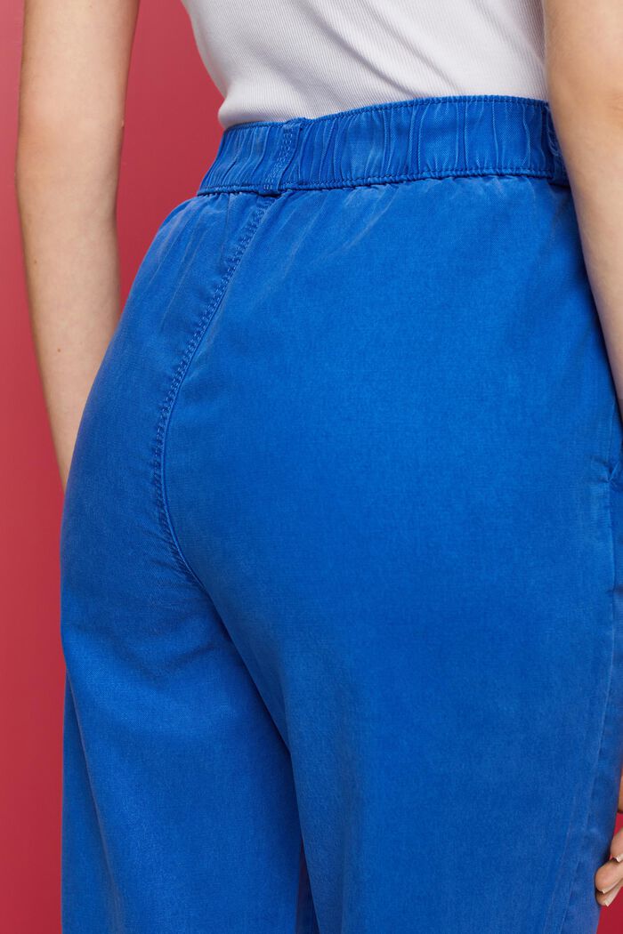 Zkrácené kalhoty chino bez zapínání, BRIGHT BLUE, detail image number 4