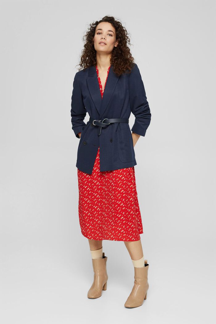 Květované midi šaty z materiálu LENZING™ ECOVERO™, RED, detail image number 1