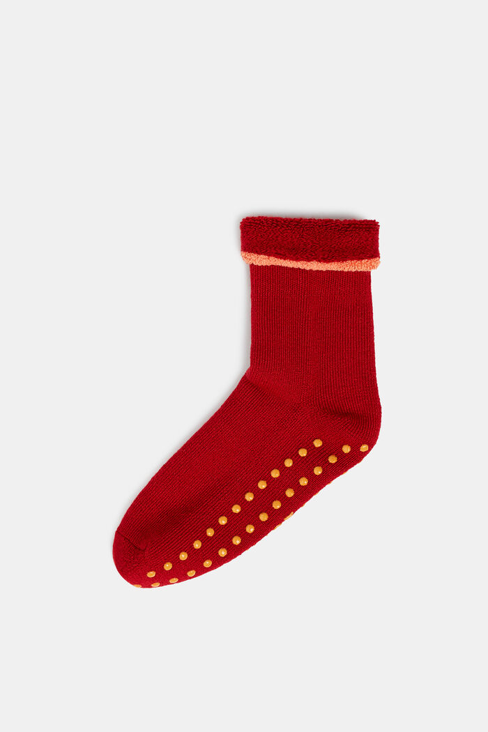 Se střižní vlnou: měkké protiskluzové ponožky, RED, overview