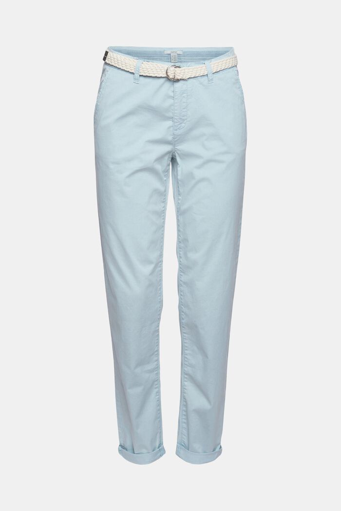 Kalhoty chino se splétaným páskem, GREY BLUE, detail image number 6