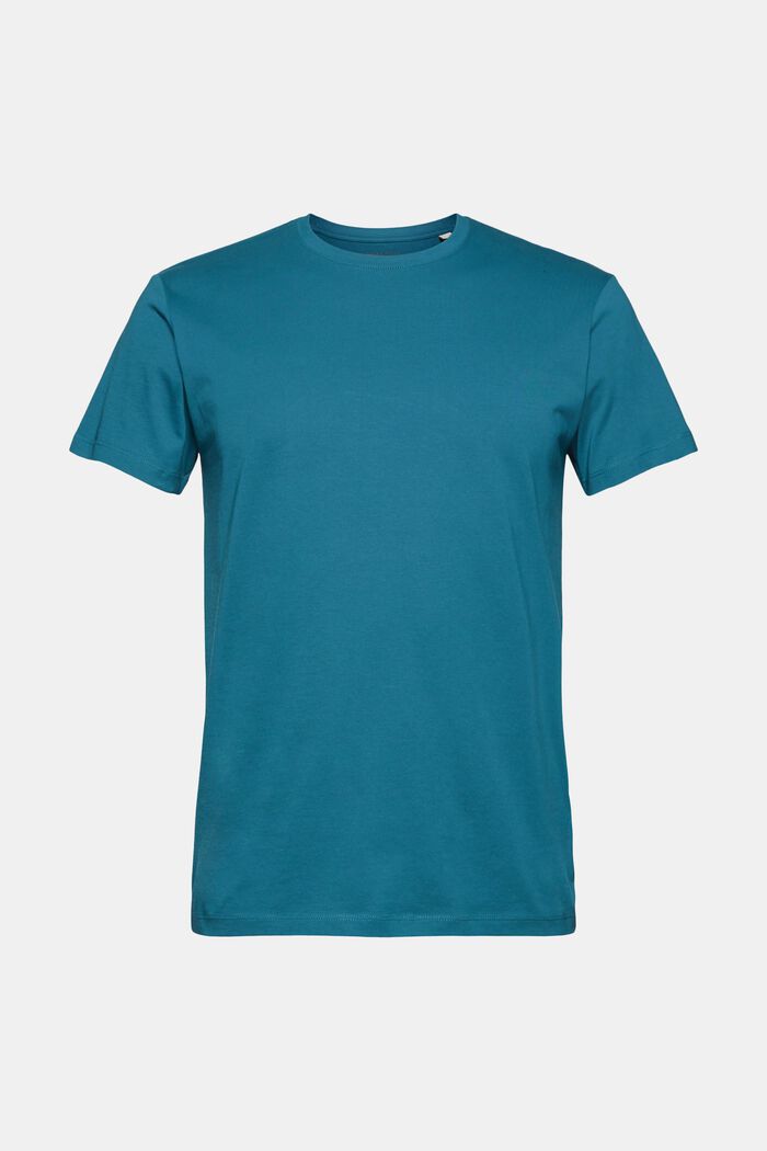 Žerzejové tričko ze 100% bio bavlny, PETROL BLUE, detail image number 0