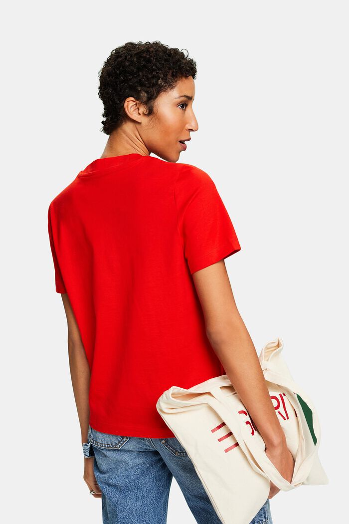 Tričko s vyšitým logem, bavlna pima, RED, detail image number 2