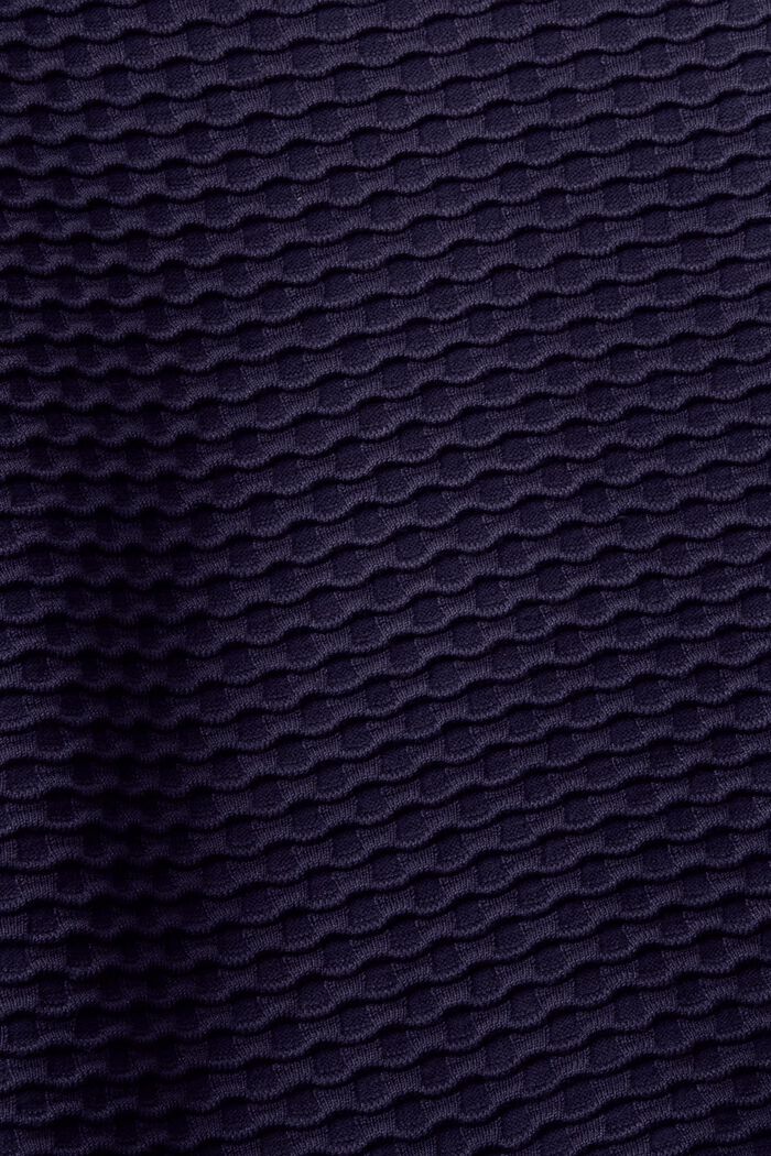 Strukturovaný svetr s hlubokým výstřihem, NAVY, detail image number 5