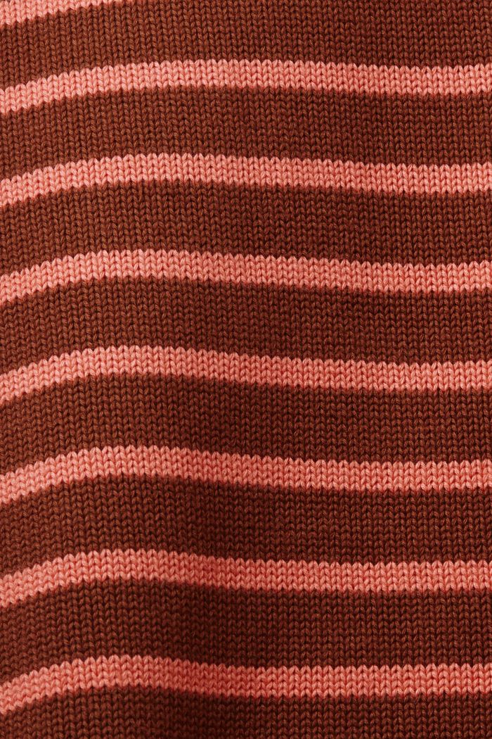 Pruhované pulovry, 100 % bavlna, RUST BROWN, detail image number 6