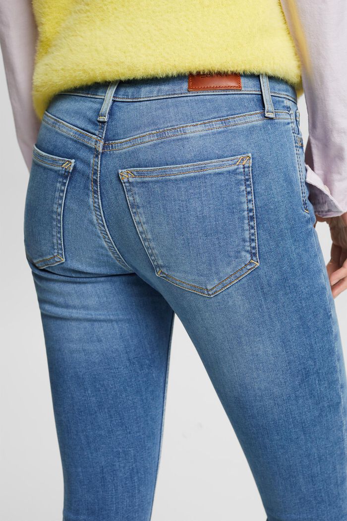 Skinny džíny se střední výškou pasu, BLUE MEDIUM WASHED, detail image number 3