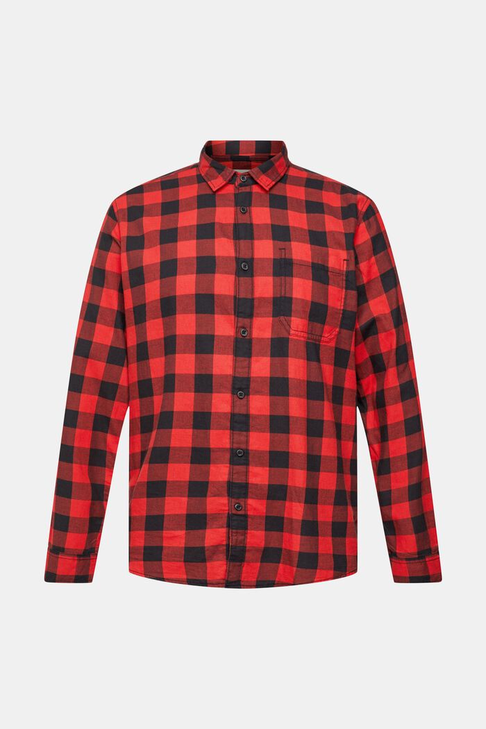 Flanelová košile z udržitelné bavlny s kárem vichy, RED, detail image number 5