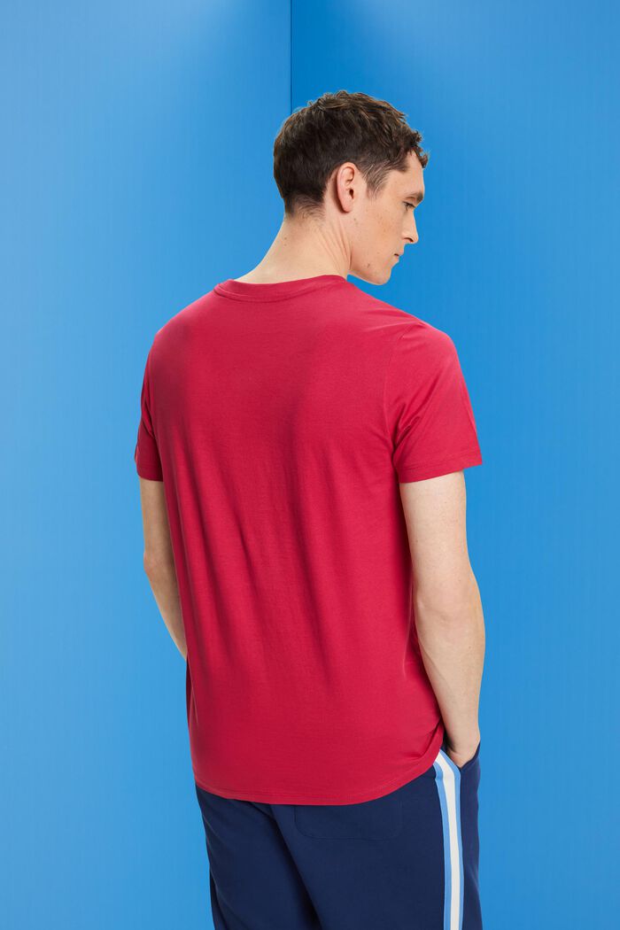Žerzejové tričko s kulatým výstřihem, DARK PINK, detail image number 3