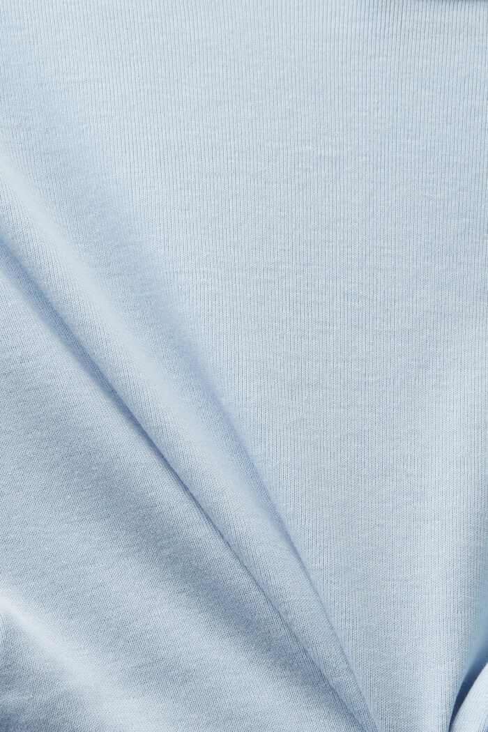 Bavlněné tričko se špičatým výstřihem, LIGHT BLUE, detail image number 4