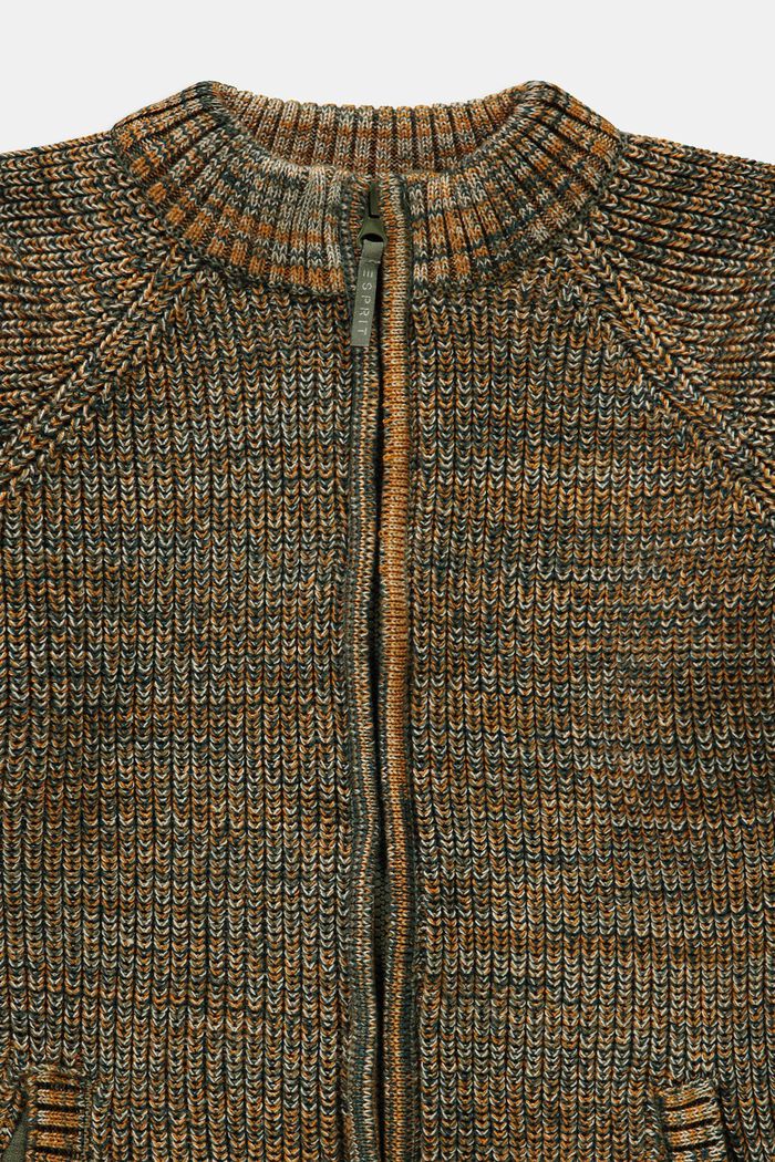 Pletený kardigan na zip, FOREST, detail image number 2