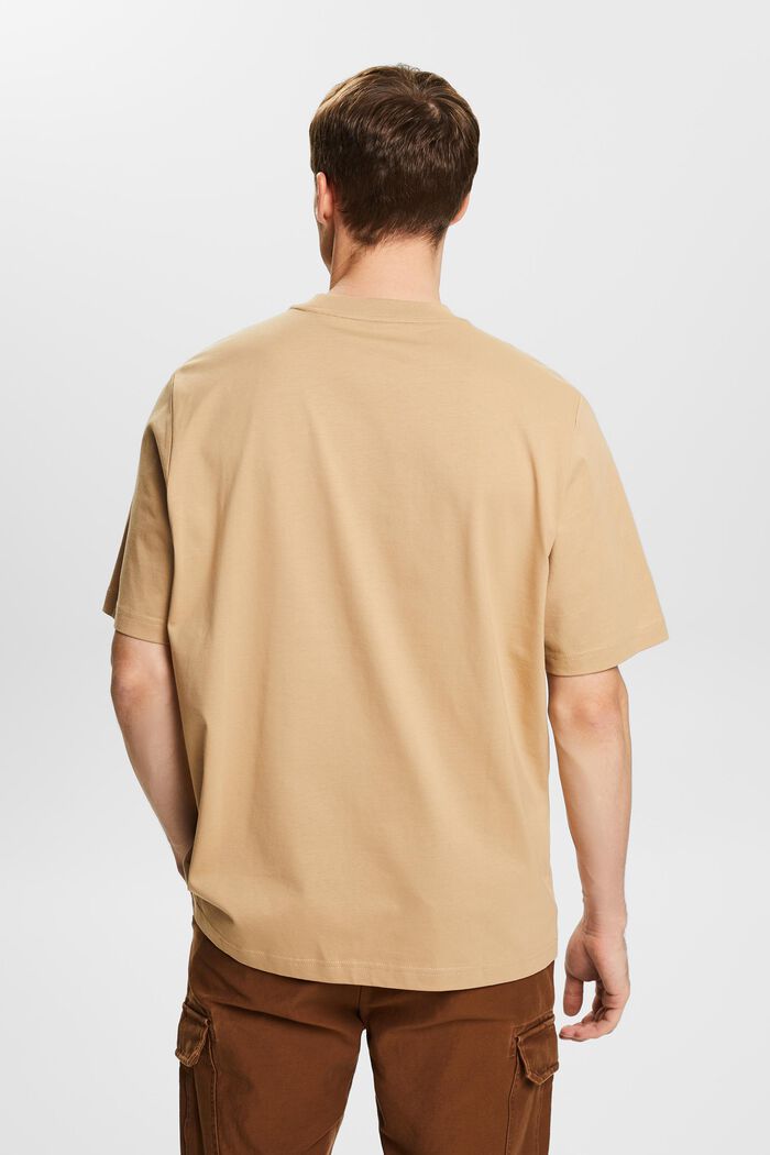 Unisex potištěné tričko z pima bavlny, BEIGE, detail image number 2