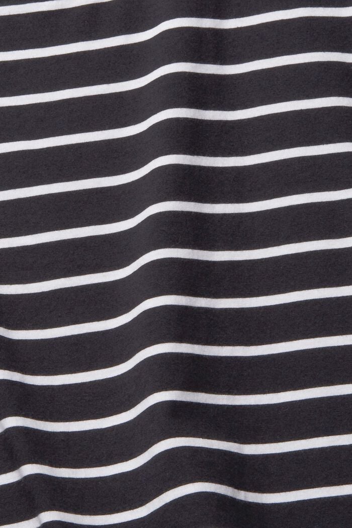 Tričko s dlouhým rukávem a pruhovaným vzorem, BLACK, detail image number 6