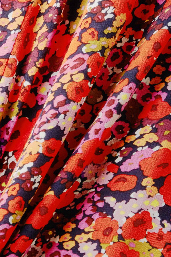 Midi sukně s celoplošným květinovým vzorem, NAVY, detail image number 5