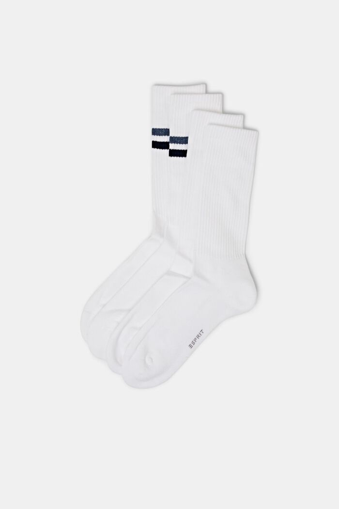 2 páry sportovních ponožek, bio bavlna, OFF WHITE, detail image number 0