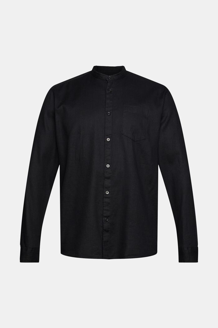 Košile se stojáčkem z bavlny, BLACK, detail image number 5