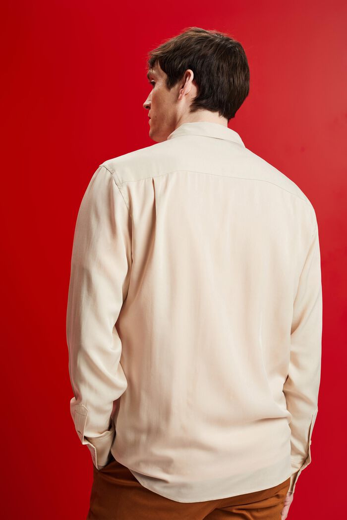 Splývavé tričko z lyocellu, LIGHT TAUPE, detail image number 3