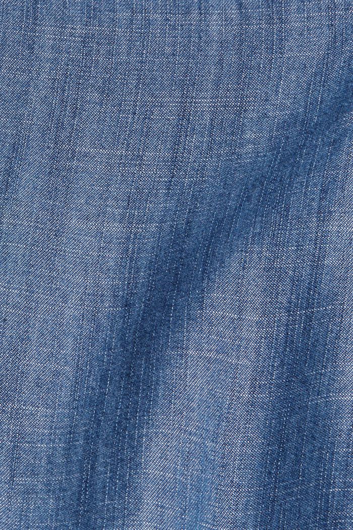 Denimová halenka z materiálu TENCEL™, BLUE DARK WASHED, detail image number 4