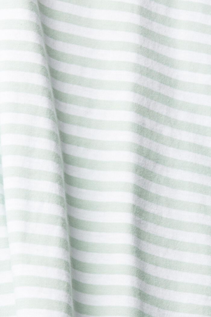Žerzejové tričko s pruhovaným vzorem, LIGHT AQUA GREEN, detail image number 5