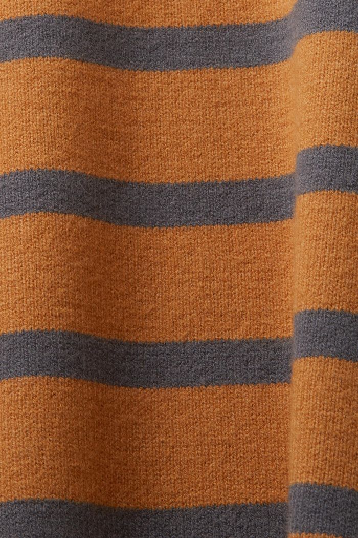 Pletené šaty s krátkým rolákovým límcem, CARAMEL, detail image number 5