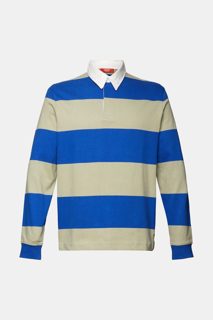 Rugbyové pruhované tričko, BRIGHT BLUE, detail image number 6