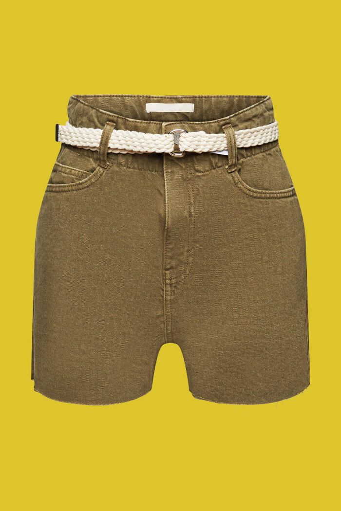 Ustřižené denimové šortky, KHAKI GREEN, detail image number 7
