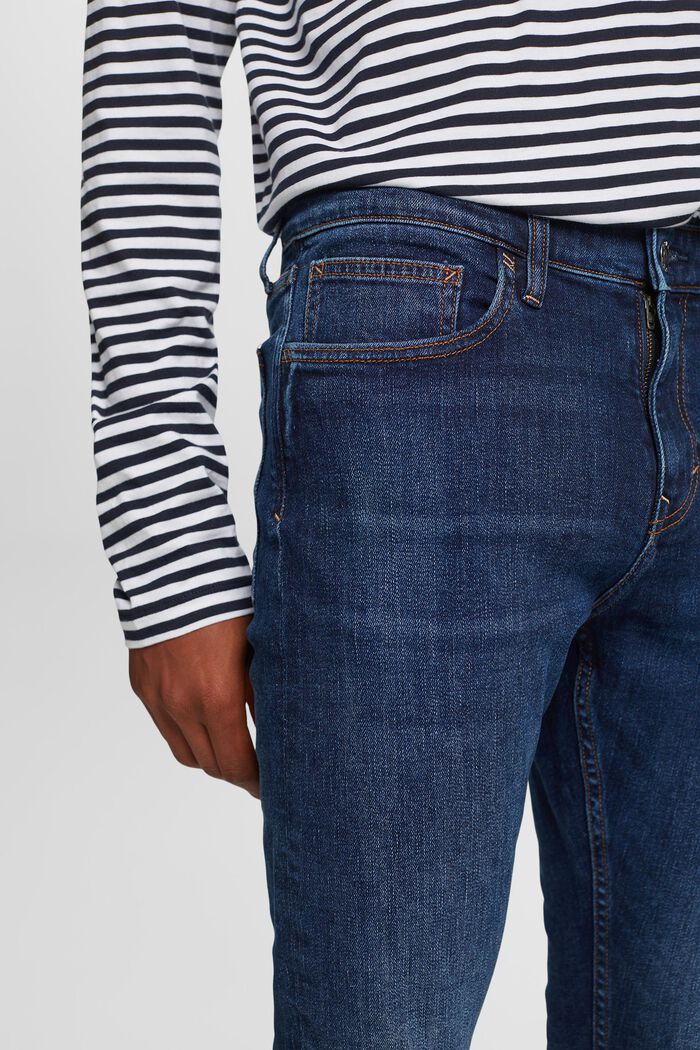 Úzké skinny džíny, recyklovaná strečová bavlna, BLUE LIGHT WASHED, detail image number 2